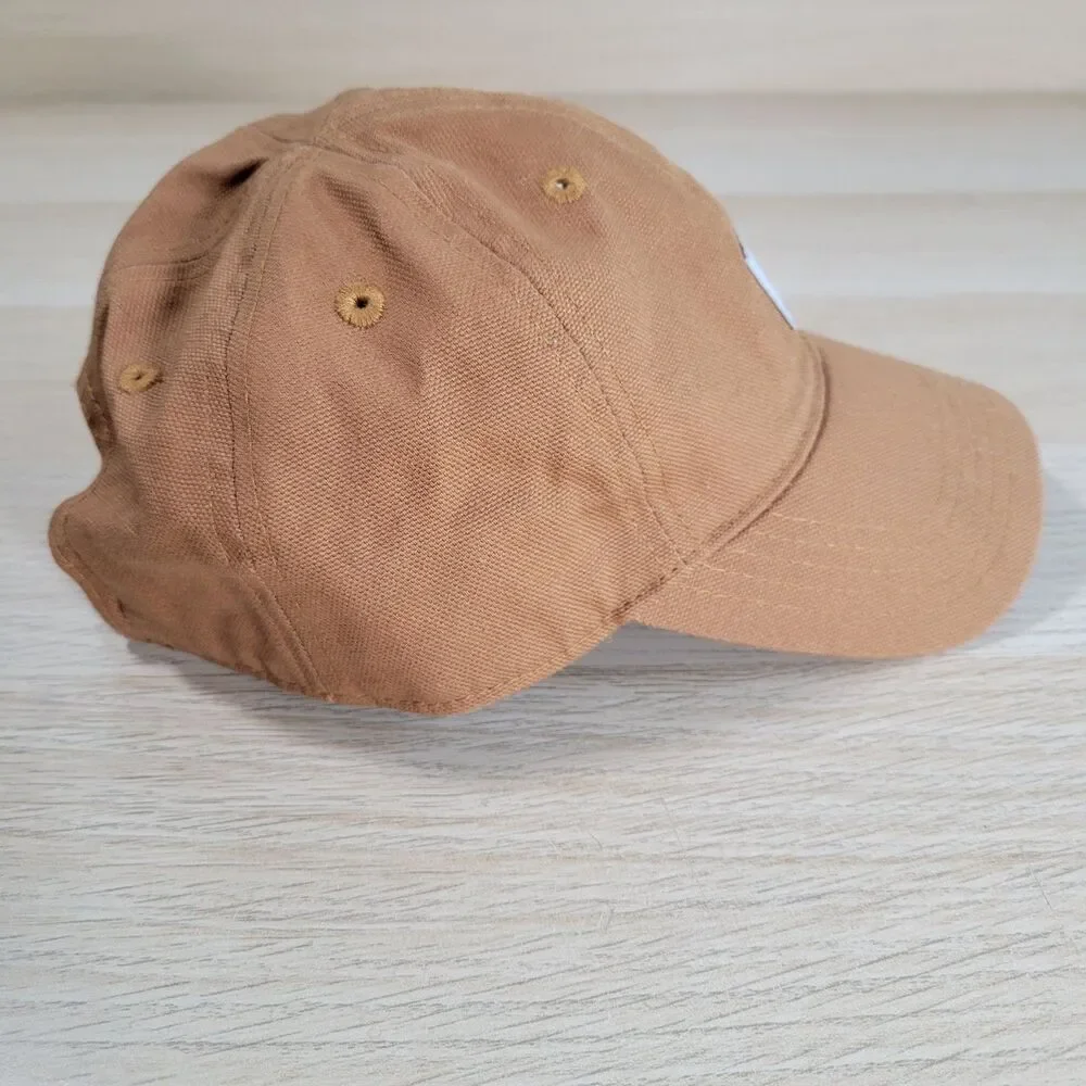 Carhartt Youth Baseball Hat Ball 5 Panel Cap Tan 100% Cotton Canvas Child Size